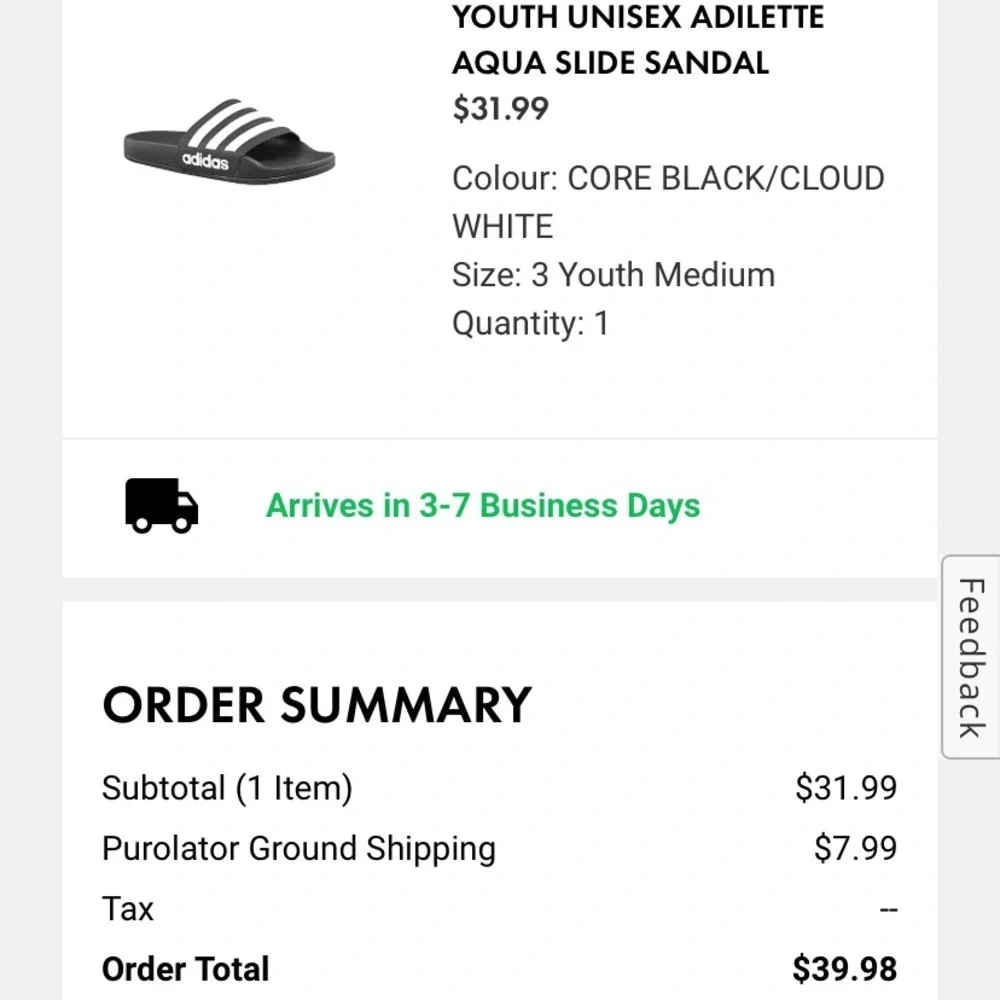🆕 Sz 3 Adidas Kids Adilette Aqua - Picture 7 of 7